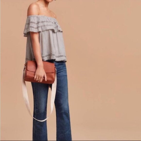 NWT Wilfred Aritzia Hollande off shoulder  Blouse in Ashen Grey XXS - Picture 16 of 16
